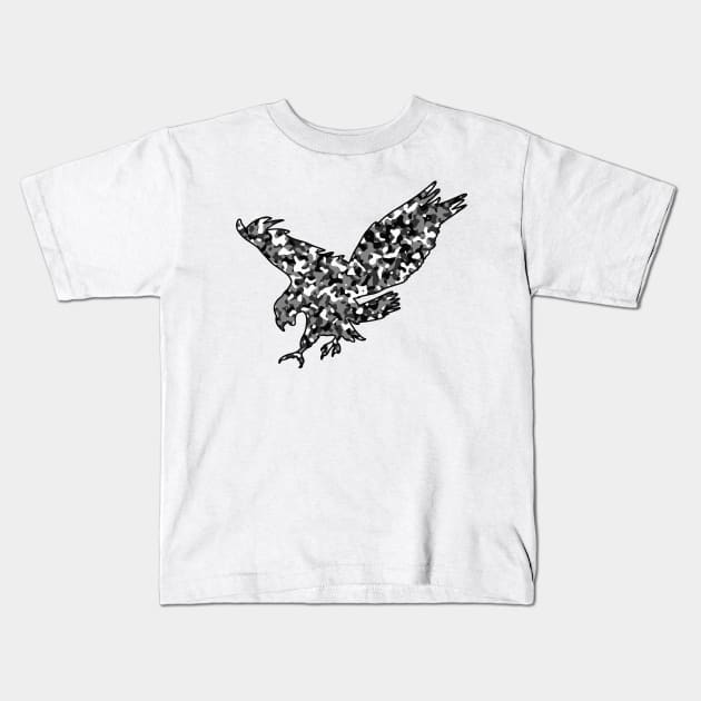 Schnee Muster Tarnfarben Style Kids T-Shirt by Destroyed-Pixel